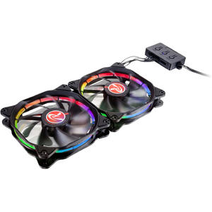 Ventilator RAIJINTEK AURAS 12 RGB LED Fan with Controller 120mm - 2 Pack