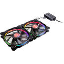 AURAS 12 RGB LED Fan with Controller 120mm - 2 Pack
