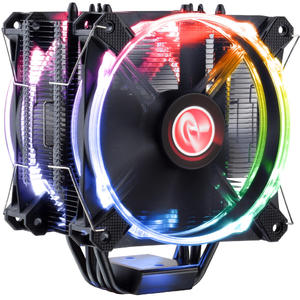 Cooler Raijintek Leto Pro CPU Cooler, black, RGB-LED - 2x120mm