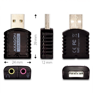 Placa de sunet AXAGON mini adaptor stereo ADA-10, USB2.0