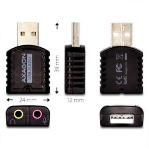 Placa de sunet AXAGON ADA-17 USB2.0 - Adaptor audio de inalta calitate,USB 2.0, Stereo, 24bit 96kHz