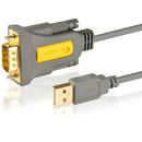 ADS-1PS, Adaptor USB2.0 la Serial RS-232 DB9, Adaptor de inalta calitate, Prolific