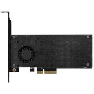 AXAGON Adaptor Intern PCEM2-DC, PCI-E 3.0 4x - DUAL M.2 SSD (NVMe + SATA), Voltaj Dual, Suport SSD pana la 110 mm + Cooler Activ