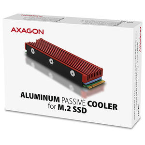 AXAGON Radiator Pasiv CLR-M2, pentru M.2 SSD, Suport SSD 80 mm, Aluminiu, Pad-uri termice silicon incluse