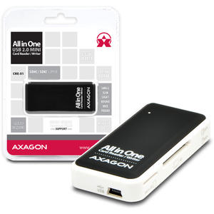 AXAGON CRE-X1, Card reader Mini Extern, 5 sloturi, ALL-IN-ONE