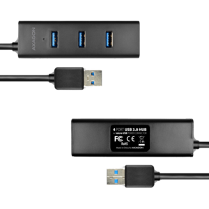 Hub AXAGON HUE-S2B, 4x USB3.0, Cu posibilitate incarcare, Conector de incarcare Micro-USB