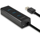 HUE-S2B, 4x USB3.0, Cu posibilitate incarcare, Conector de incarcare Micro-USB