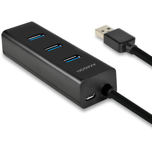 Hub AXAGON Hub USB HUE-S2BL 4x USB3.0 Charging Hub, cablu 120 cm, port incarcare Micro USB