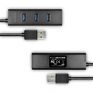 Hub AXAGON HUE-S2BP 4x USB3.0, Charging Hub, Cablu 120 cm, Conector incarcare MicroUSB, Include adaptor alimentare