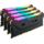 Corsair Vengeance RGB Pro 64GB, DDR4, 2666MHz, CL16, 4x16GB, 1.2V, Negru
