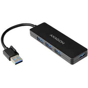 Hub AXAGON HUE-G1A, 4x USB3.2 Gen 1, hub Subtire, cablu de 14 cm USB Tip A