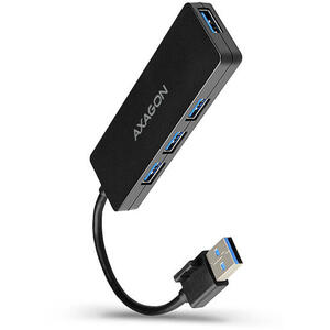 Hub AXAGON Hub USB HUE-G1A, 4x USB3.2 Gen 1, hub Subtire, cablu de 14 cm USB Tip A