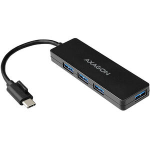 Hub AXAGON Hub USB HUE-G1C, 4x USB3.2 Gen 1, Hub Subtire,  Cablu USB Tip C 14 cm