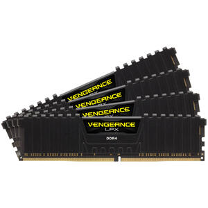 Corsair Memorie DDR4, 64GB, KIT 2x32GB, 3000MHz, C16, 1.35V, Negru, VENGEANCE LPX