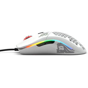 Glorious Mouse Gaming  Model O Minus, 12000 DPI, 59g, 6 butoane, Alb Lucios