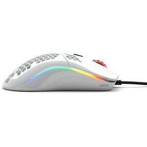 Glorious Mouse Gaming  Model O Minus, 12000 DPI, 59g, 6 butoane, Alb Lucios
