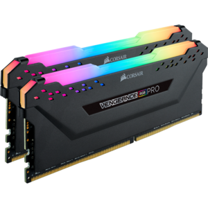 Corsair Memorie DDR4, 64GB, KIT 2x32GB, 3600MHz, C18, 1.35V, Negru, RGB, VENGEANCE PRO