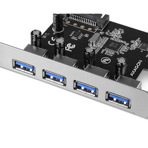 AXAGON PCEU-430VL, Adaptor PCIe la 4x USB3.0, UASP VIA