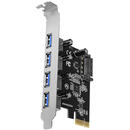 PCEU-430VL, Adaptor PCIe la 4x USB3.0, UASP VIA