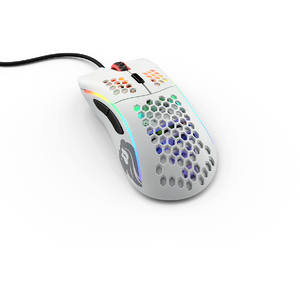 Glorious PC Gaming Race Mouse Model D, 12000 DPI, 69 grame, 6 butoane, USB 2.0, Alb mat