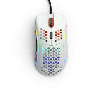 Glorious PC Gaming Race Mouse Model D, 12000 DPI, 69 grame, 6 butoane, USB 2.0, Alb mat