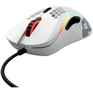 Glorious PC Gaming Race Mouse Model D, 12000 DPI, 69 grame, 6 butoane, USB 2.0, Alb lucios