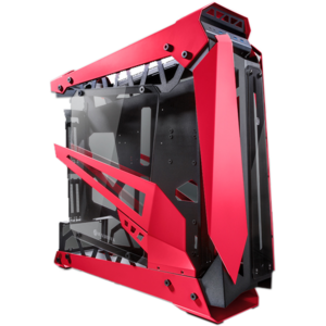 Carcasa RAIJINTEK NYX PRO, Tempered Glass - Rosu