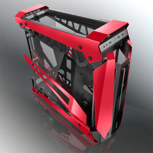 Carcasa RAIJINTEK NYX PRO, Tempered Glass - Rosu