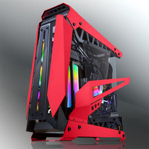 Carcasa RAIJINTEK NYX PRO, Tempered Glass - Rosu