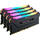 Corsair Vengeance RGB Pro 128GB, DDR4, 3200Mhz, CL16, 4x32GB, 1.35V, Negru