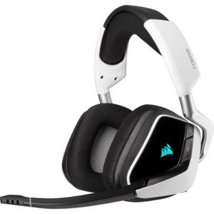 Corsair VOID RGB ELITE Wireless Premium Gaming Headset with 7.1 Surround — White (EU)