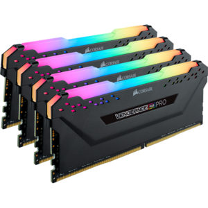 Corsair Vengeance RGB Pro 64GB, DDR4, 3200MHz, CL16, 4x16GB, 1.35V -E, Negru
