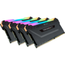 Vengeance RGB Pro 128GB, DDR4, 3600MHz, CL18, 4x32GB, 1.35V, Negru