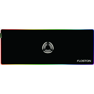 Floston RAINBOW RGB, 80 x 30cm, baza cauciucata, suprafata textila, margini cusute, Negru