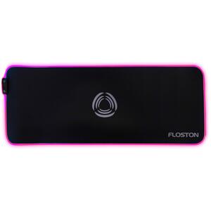 Floston RAINBOW RGB, 80 x 30cm, baza cauciucata, suprafata textila, margini cusute, Negru