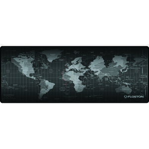 Floston WORLD, 90 x 40cm, baza cauciucata, suprafata textila, margini cusute, Negru