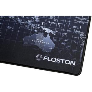 Floston WORLD, 90 x 40cm, baza cauciucata, suprafata textila, margini cusute, Negru