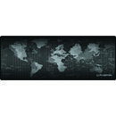 WORLD, 90 x 40cm, baza cauciucata, suprafata textila, margini cusute, Negru