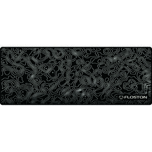 Floston TOPOGRAPHIC, 90 x 40cm, baza cauciucata, suprafata textila, margini cusute, Negru