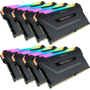 Corsair Vengeance RGB Pro 256GB, DDR4, 3200MHz, CL16, 8x32GB, 1.35V, Negru