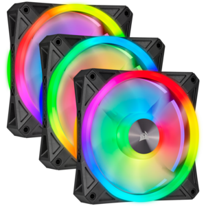 Ventilator Corsair iCUE QL120 RGB 120mm PWM Triple Fan with Lighting Node CORE