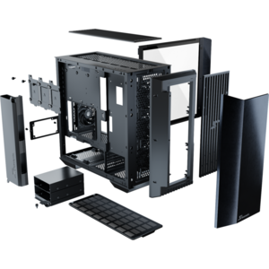 Carcasa Seasonic SYNCRO Q7, MidTower, ATX, sursa inclusa SYNCRO DPC-850 Platinum, Negru