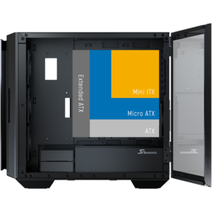 Carcasa Seasonic SYNCRO Q7, MidTower, ATX, sursa inclusa SYNCRO DPC-850 Platinum, Negru