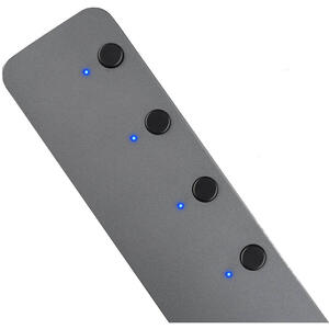 Hub AXAGON Hub USB HUE-MSA, 4x USB3.2 Gen 1,  metalic, micro USB power IN, Cablu USB-A 20 cm