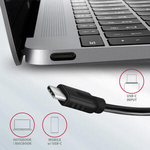 Hub AXAGON HMC-4G2, 2x USB-A + 2x USB-C, USB-C 3.2 Gen 2 10Gbps hub, Cablu USB-C 13 cm