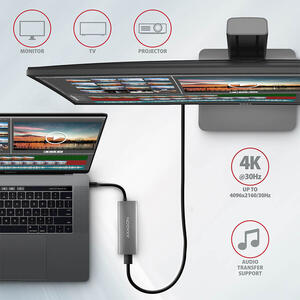 Hub AXAGON Hub USB HMC-5G2, 2x USB-A + 2x USB-C + HDMI, USB-C 3.2 Gen 2 10Gbps, PowerDelivery 60W, Cablu USB-C 13 cm