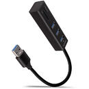 HMA-CR3A ,3x USB-A + SD/microSD, USB3.2 Gen 1, metalic,  Cablu USB-A 20 cm