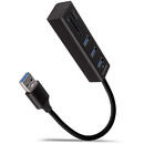 Hub USB HMA-CR3A ,3x USB-A + SD/microSD, USB3.2 Gen 1, metalic,  Cablu USB-A 20 cm