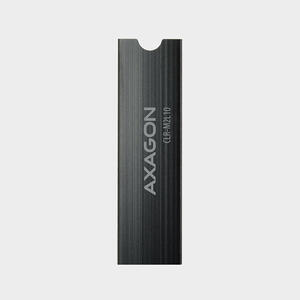 AXAGON Cooler Pasiv CLR-M2L10, pentru M.2 SSD, Suport SSD 80mm, Aluminiu, Paduri termice din silicon incluse, inatime10 mm