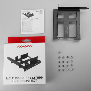 AXAGON RHD-P35 adaptor pentru montarea a  2 HDD/SSD 2.5" in slot PCI, negru